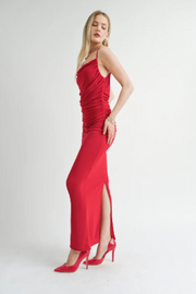 STL-LG3337 MAXI DRESS RED