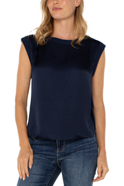 LM8E80VS1 NAVY KNIT TOP