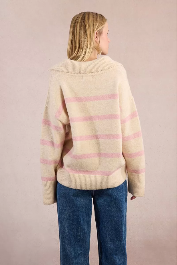 Stripe V Neck Sweater