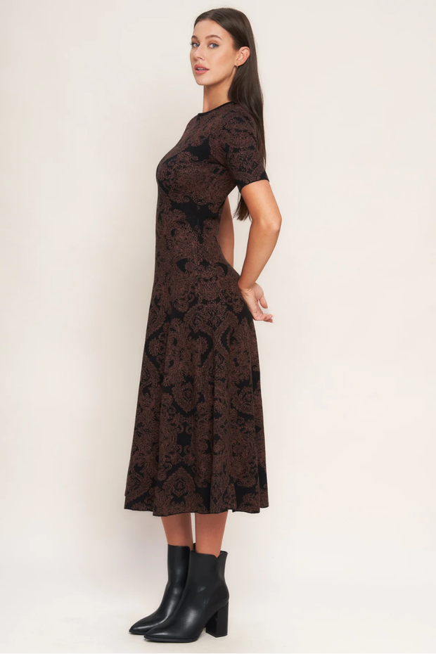 JACQUARD SWEATER MIDI DRESS
