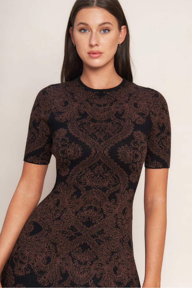 JACQUARD SWEATER MIDI DRESS
