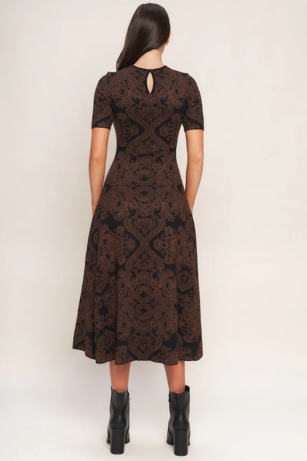 JACQUARD SWEATER MIDI DRESS