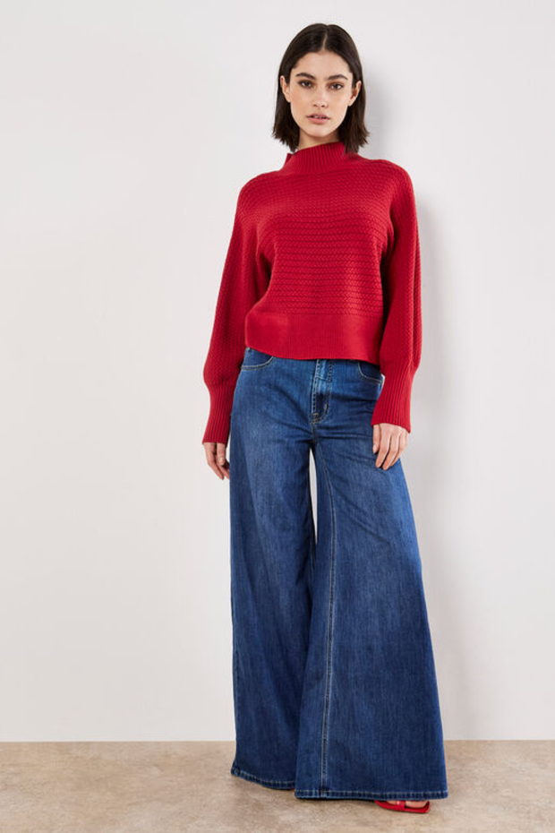 Twisted Cable Knit Batwing Jumper