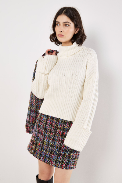 Multicoloured Tweed Mini Skirt