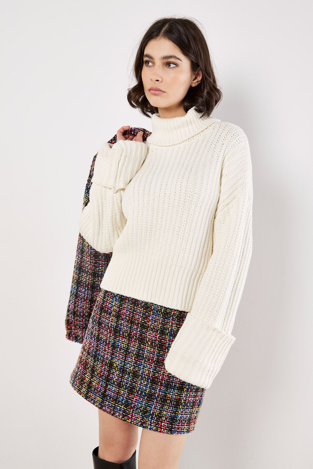 Multicoloured Tweed Mini Skirt