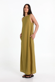VALENCIA MAXI DRESS - OLIVE