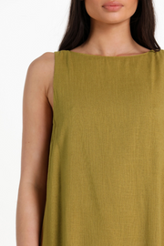 VALENCIA MAXI DRESS - OLIVE