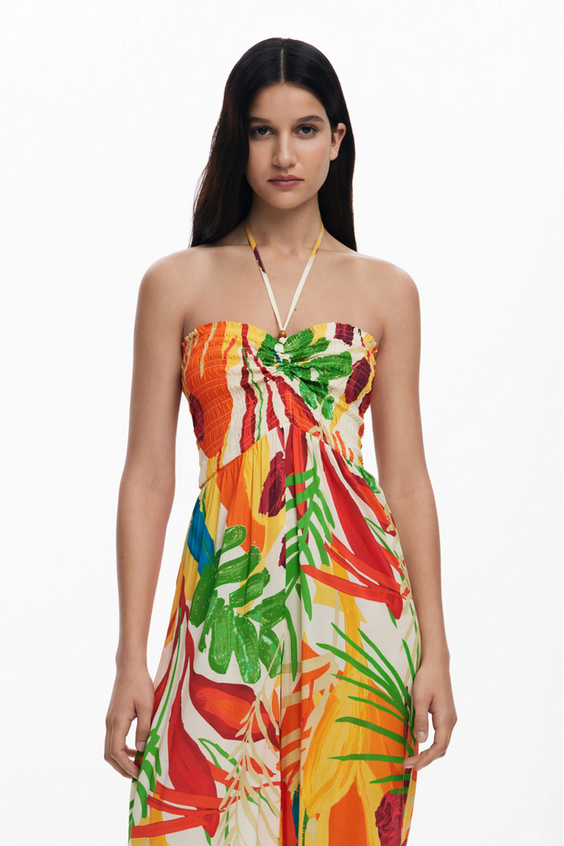 Tropical jumpsuit white