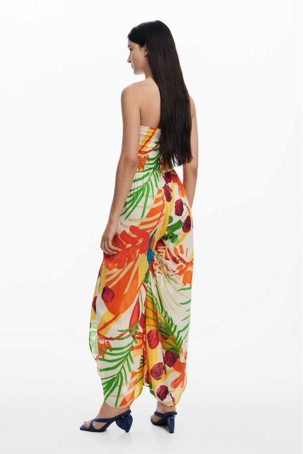 Tropical jumpsuit white