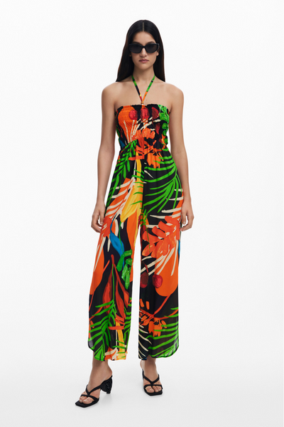Tropical jumpsuit black