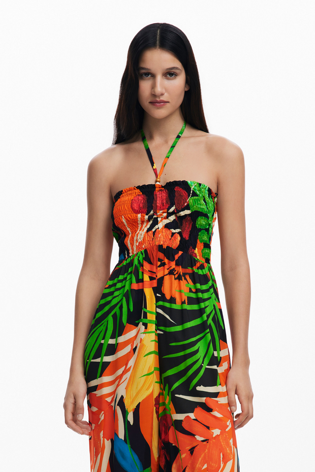 Tropical jumpsuit black
