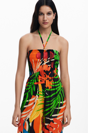 Tropical jumpsuit black