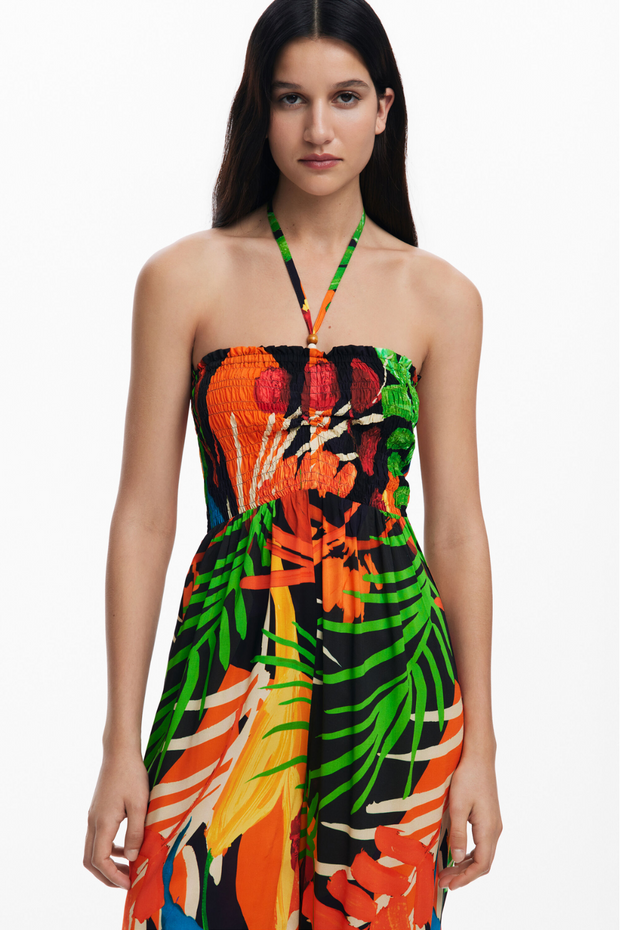 Tropical jumpsuit black