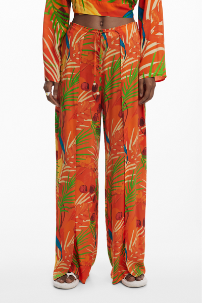 Wrap long pants orange