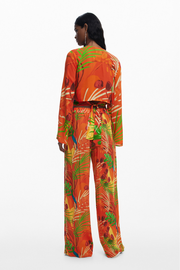 Wrap long pants orange